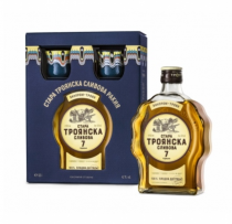 ТРОЯНСКА СТАРА СЛИВОВА 0.5Л. 7 ГОД. 42% + ДВЕ ЧАШИ